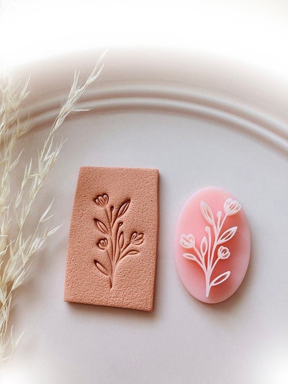 POLYMER CLAY STAMPS/FEMALE FLORAL FACE STAMPS FOR POLYMER CLAY