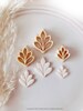 Short Embossed Autumn Leaf Shape Polymer Clay Cutter - Polymer Clay Tools 