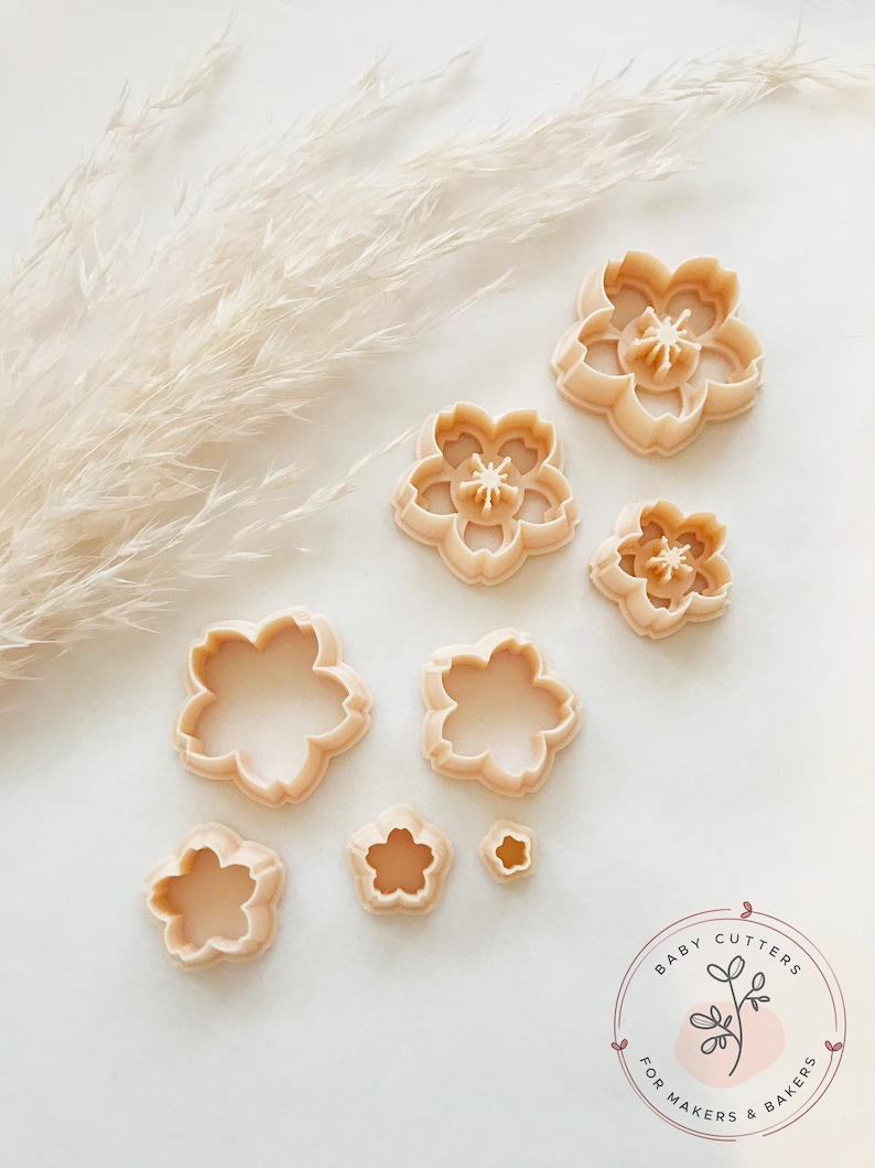 Cherry Blossom Sakura Japanese Flower Polymer Clay Cutter Etsy UK