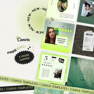 Plantilla para contenido digital editable con Canva | Plantilla para posts en redes sociales | Promociona tu negocio en Instagram UGC
