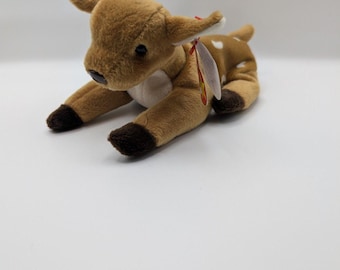 1997 /98 Ty Original Beanie Baby Whisper the Deer Plush Stuffed Animal With Tag