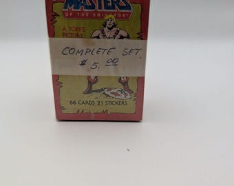 1984 Masters of the universe Topps Trading Card Rack Pack He-Man BBCE Sealed