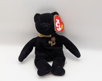 TY Beanie Baby "The End" Black Bear 1999 Y2K