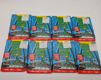 8 Vintage 1990 Topps Teenage Mutant Ninja Turtles 9 Movie Photo Cards & Sticker