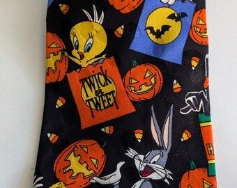 Looney Tunes Tie Vintage 95 Men's Tie Halloween Warner Bros 59"