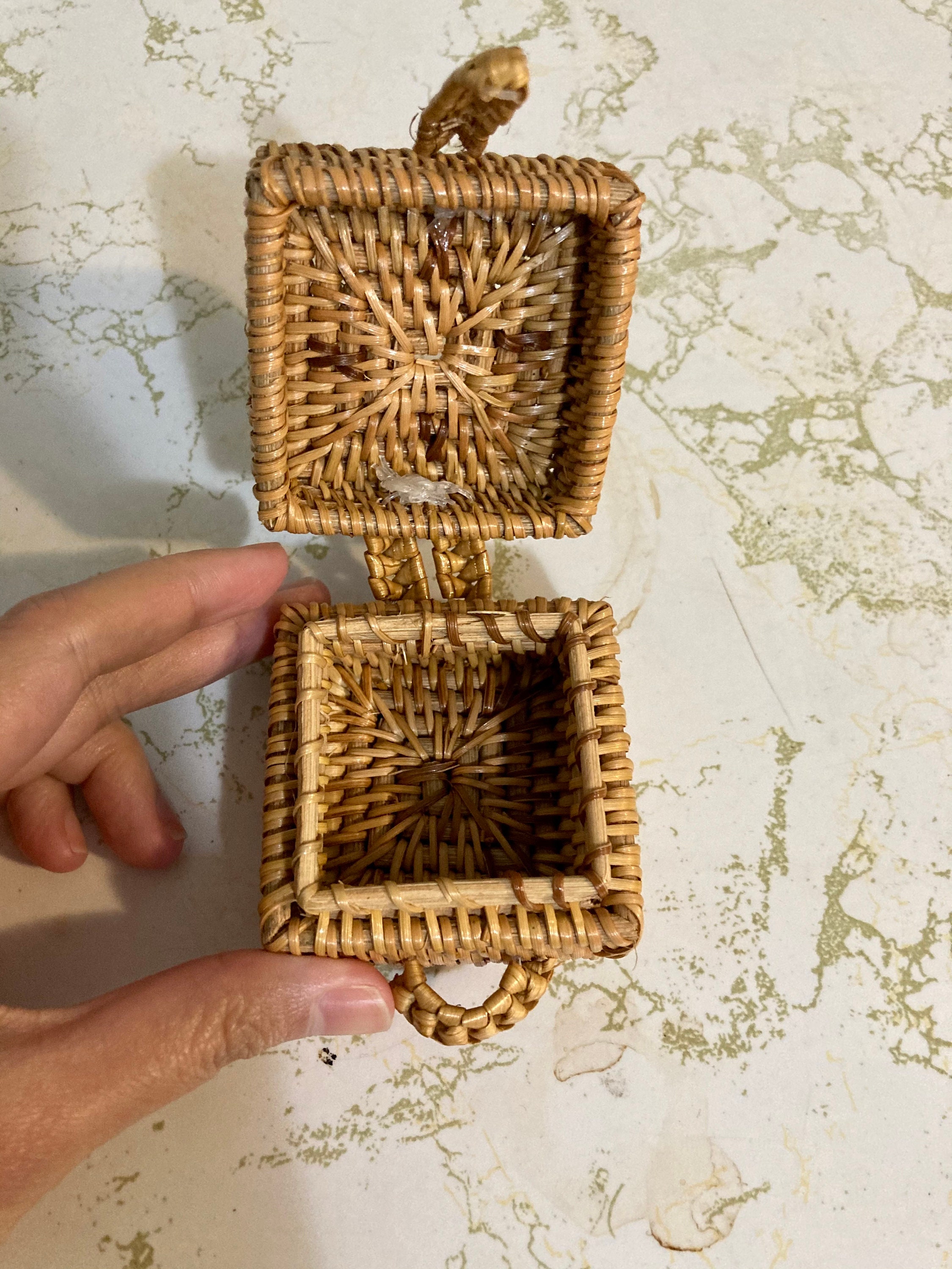Handmade Jewelry Box, Biodegradable, Gift Box, Sustainable, Rattan, Eco