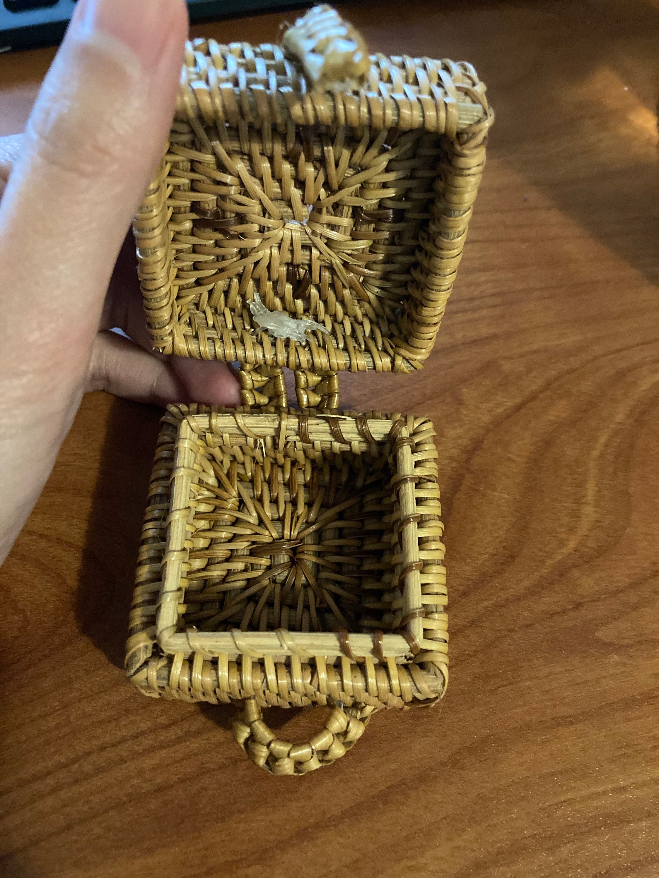 Handmade Jewelry Box, Biodegradable, Gift Box, Sustainable, Rattan, Eco