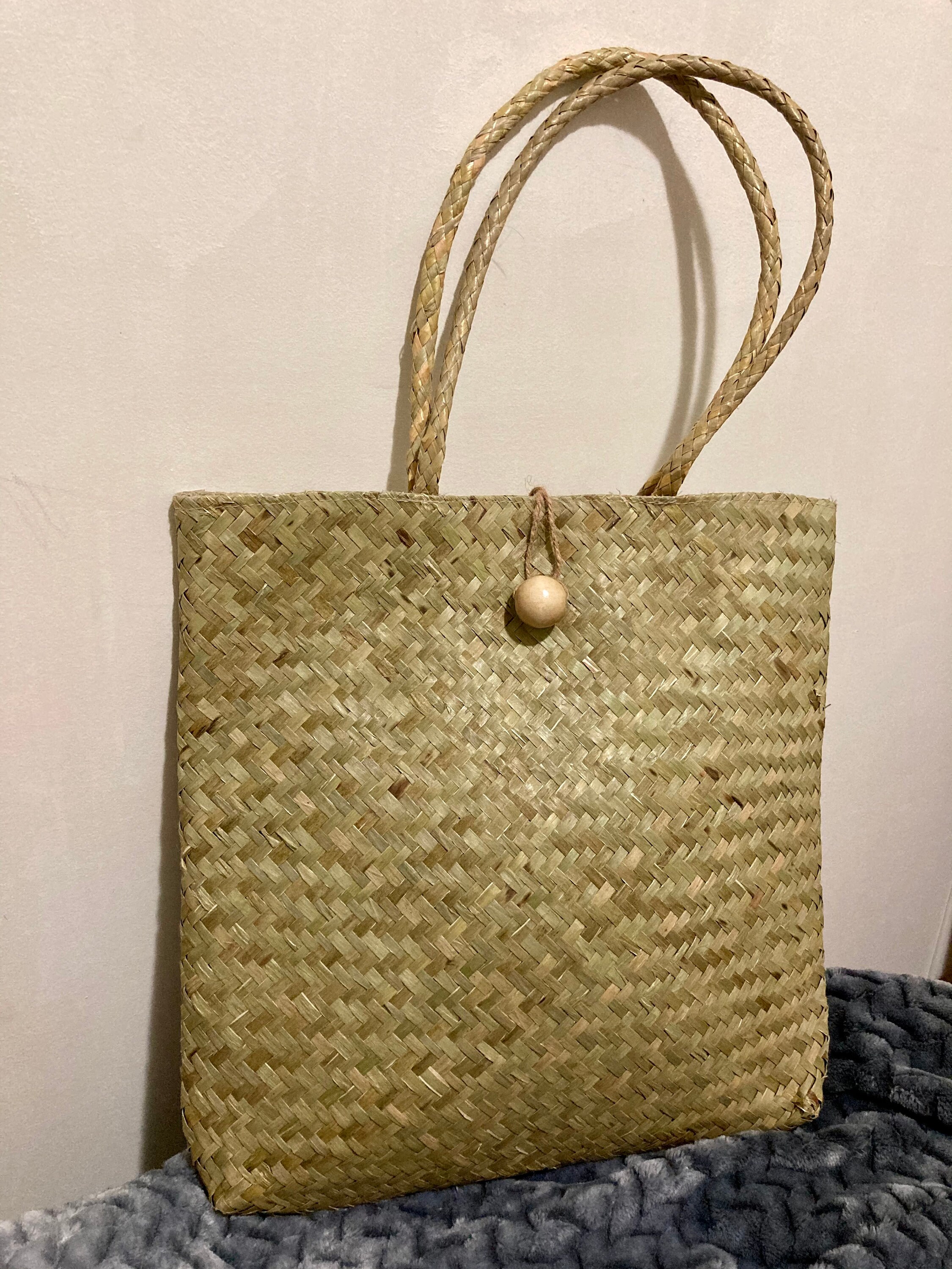 Straw tote bag eco friendly sustainable Etsy