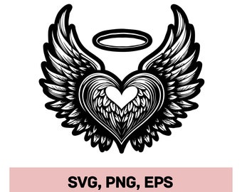 Angel Wings SVG, Angel Wing SVG, Wings SVG, Angel Wings Clipart, Angel Wings and Butterfly, Christian Svg, Popular Svg, Commercial Use