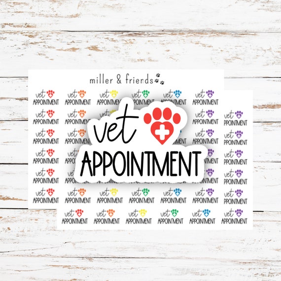 Vet Appointment Planner Stickers Vet Planner Functional Etsy