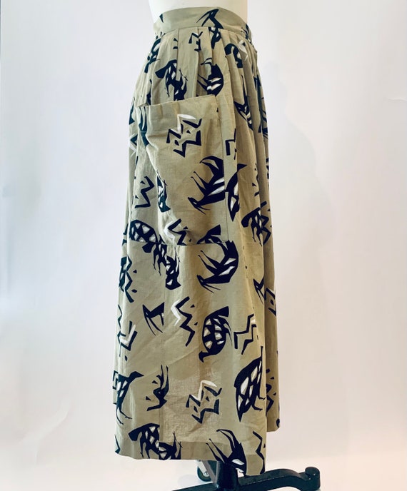 1980’s Rodier Printed Skirt - image 4