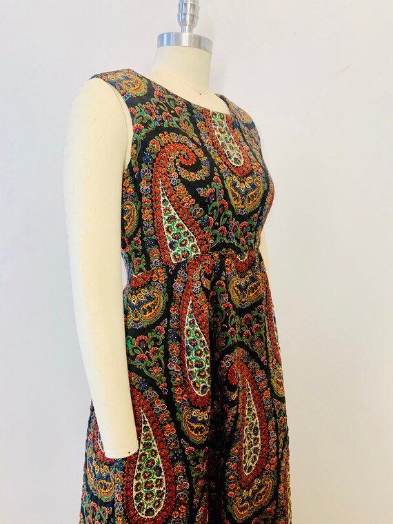 Quilted 1960’s Maxi Dress RARE - image 5