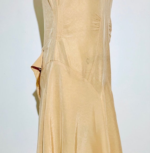 1930's Silk Moire Dress - image 7