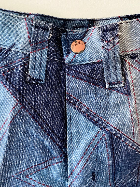 1970's Wranger Patchwork Shorts - image 3