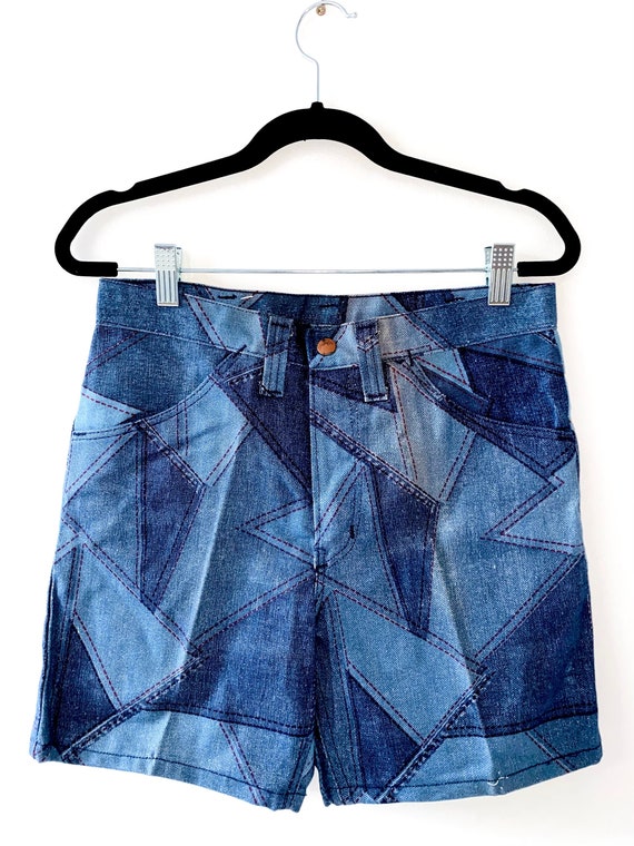 1970's Wranger Patchwork Shorts - image 1