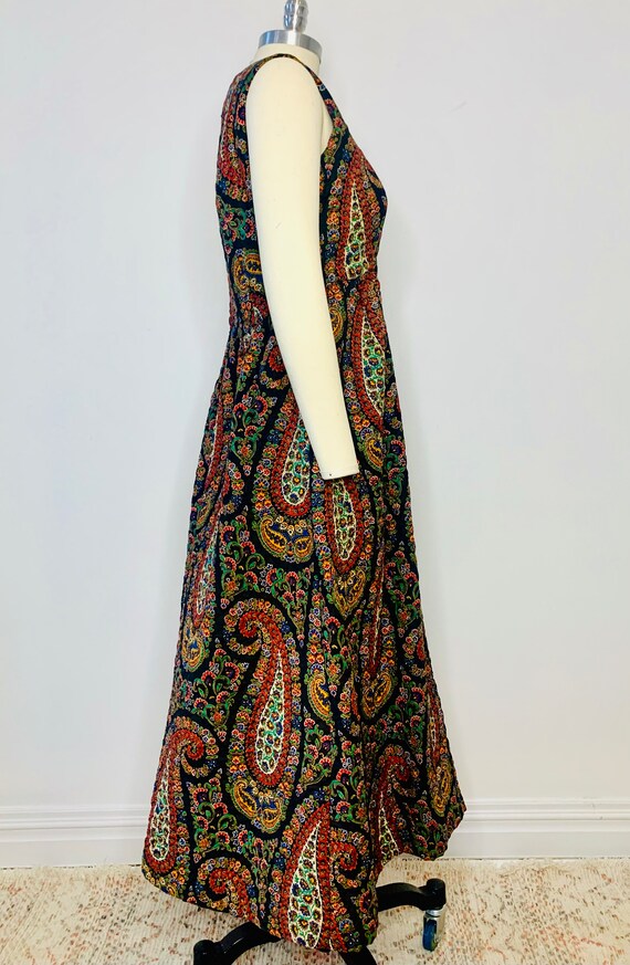 Quilted 1960’s Maxi Dress RARE - image 6