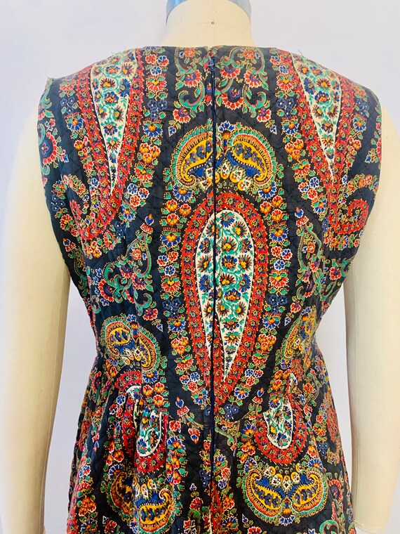 Quilted 1960’s Maxi Dress RARE - image 8