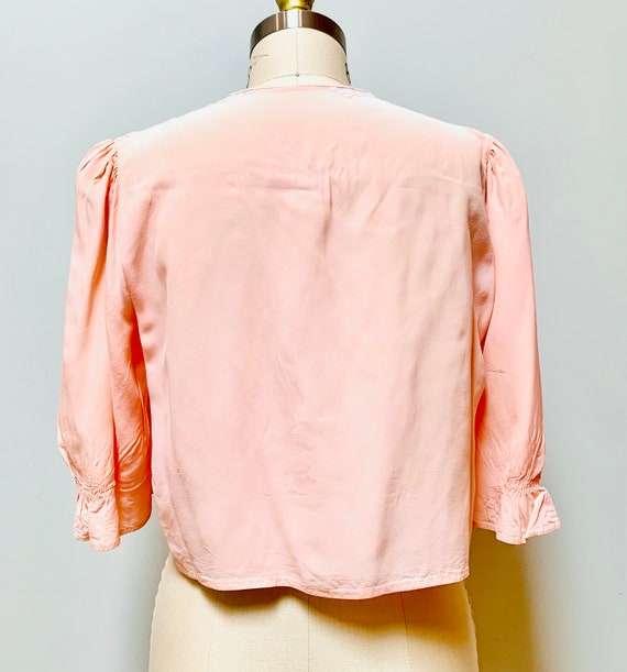 1930’s Rayon Bed Jacket - image 7