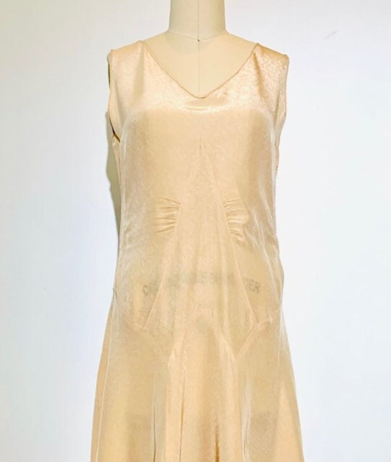 1930's Silk Moire Dress - image 1