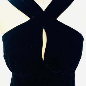 Vintage Black Velvet Dress image 2