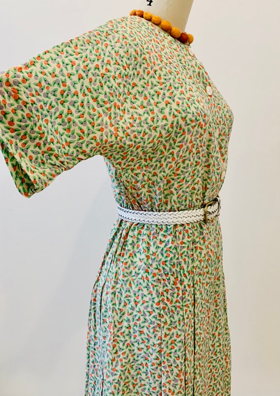 1940’s Silk Floral Dress - image 6