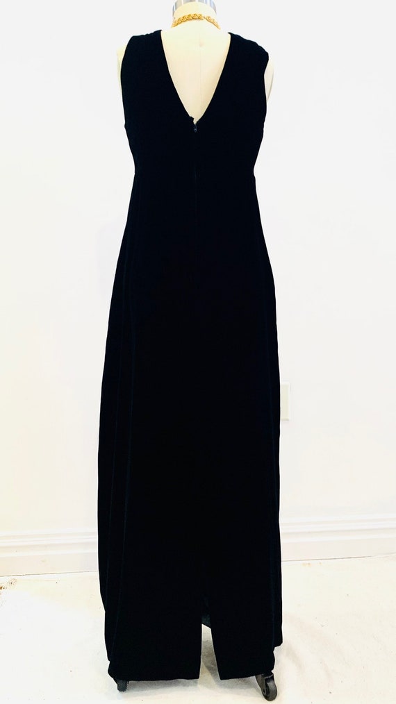 Vintage Black Velvet Dress - image 9