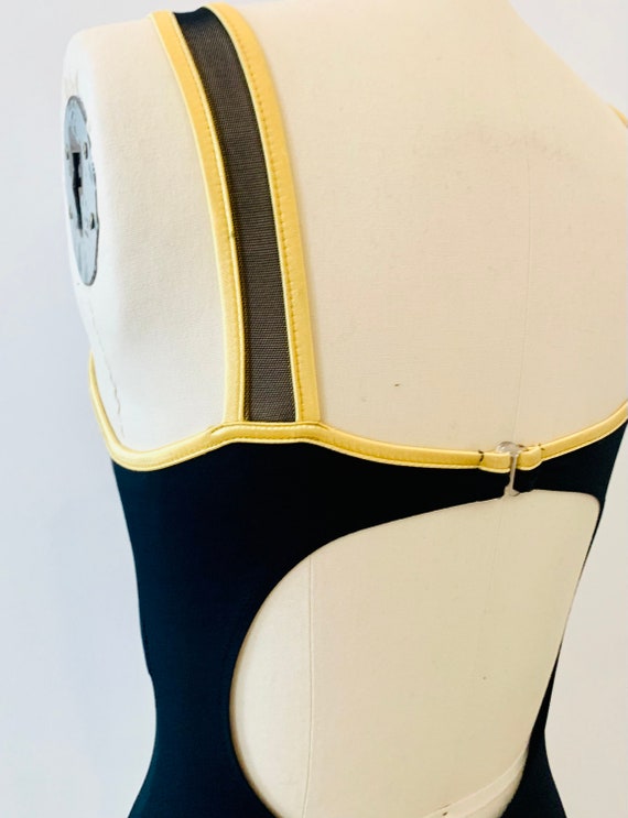 1980’s Black and Gold Bathing Suit - image 7