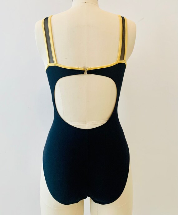 1980’s Black and Gold Bathing Suit - image 6