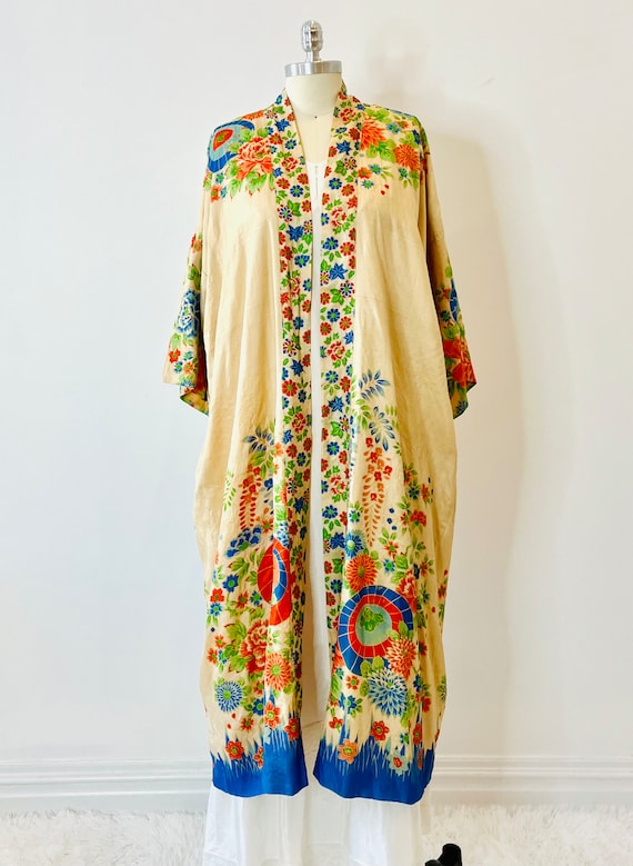 1920’s Pongee Silk Robe - image 3