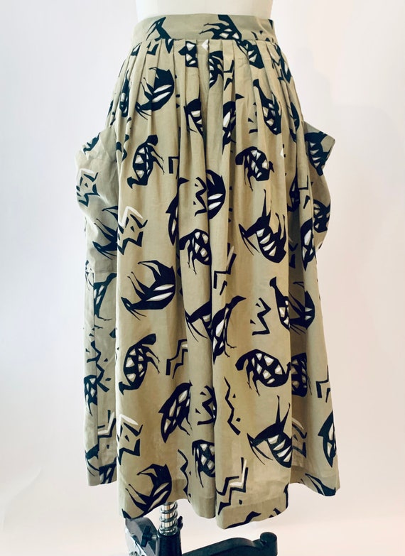 1980’s Rodier Printed Skirt - image 6