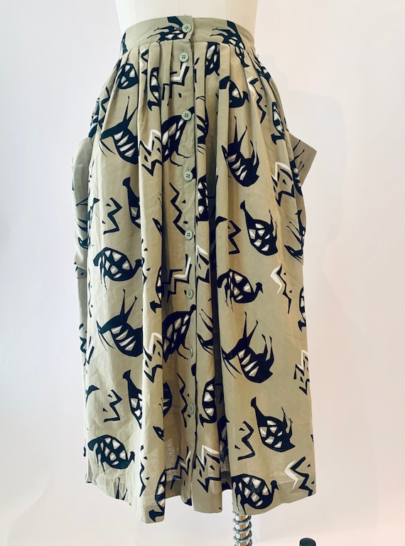 1980’s Rodier Printed Skirt
