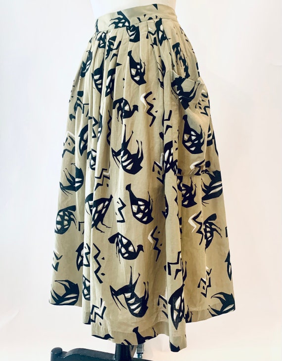 1980’s Rodier Printed Skirt - image 3