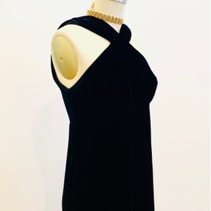Vintage Black Velvet Dress image 6
