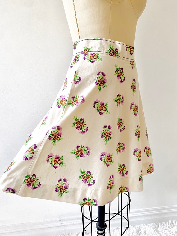 Mini-jupe Vintage Années 70 - Taille 36 - Vraie Pièce Rétro (True Vintage) - Occasion Très Bon état