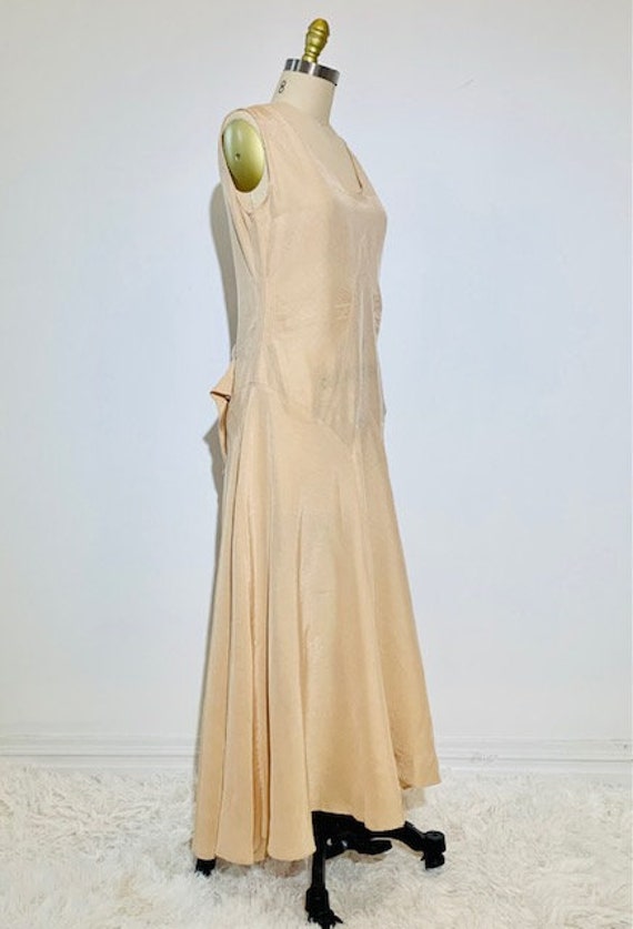 1930's Silk Moire Dress - image 3