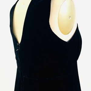 Vintage Black Velvet Dress image 8