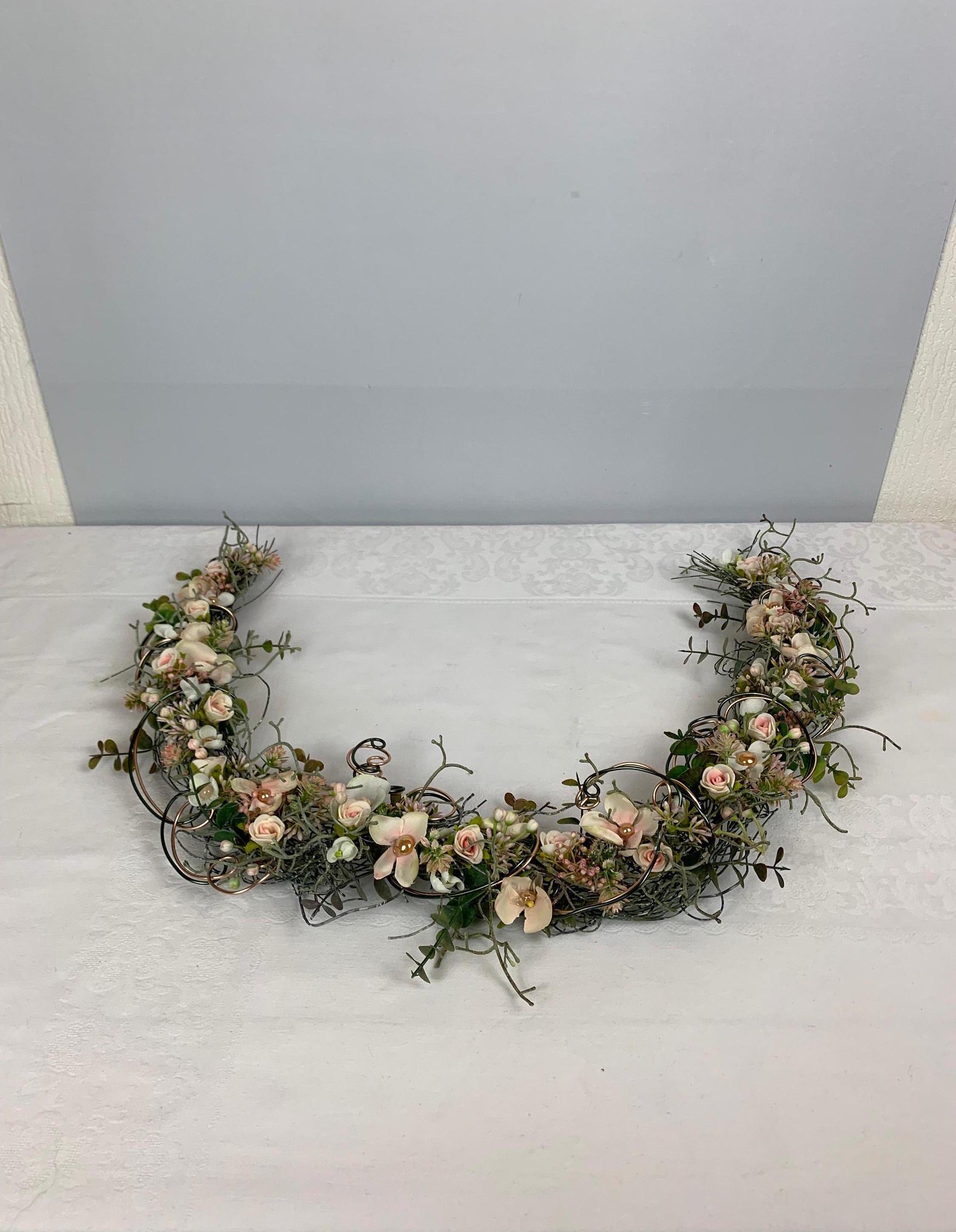 Ghirlanda Fiori Artificiali 30 Cm Ghirlanda Decorativa Con Fiori Artificiali 30 Cm - Per Porta, Soggiorno, Matrimoni, Decorazione Primaverile Ghirlanda Fiori Artificiali 30cm