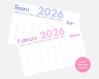 Calendario 2026 (Spanish Calendar)