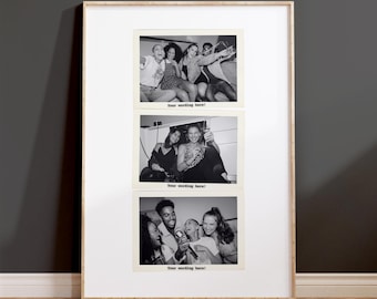 Personalised Photo Strip Print, Wall Art, Valentines Day, Anniversary Gift, bestfriend Gift, Keepsake Poster, gift for girlfriend/boyfriend