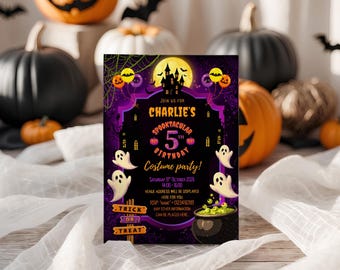 Personalised Halloween Birthday Party Invitation, Custom Digital Party Invite, Spooktacular birthday, Professionally personalised by seller