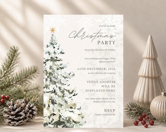Personalised Christmas Party Invitations, Custom Digital Party Invite, Professionally personalised by seller