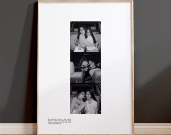 Personalised Photo Strip Print, Photo Collage Wall Art, Polaroid Wall Art, bestfriend Gift, Keepsake Poster, gifts for girlfriend/boyfriend