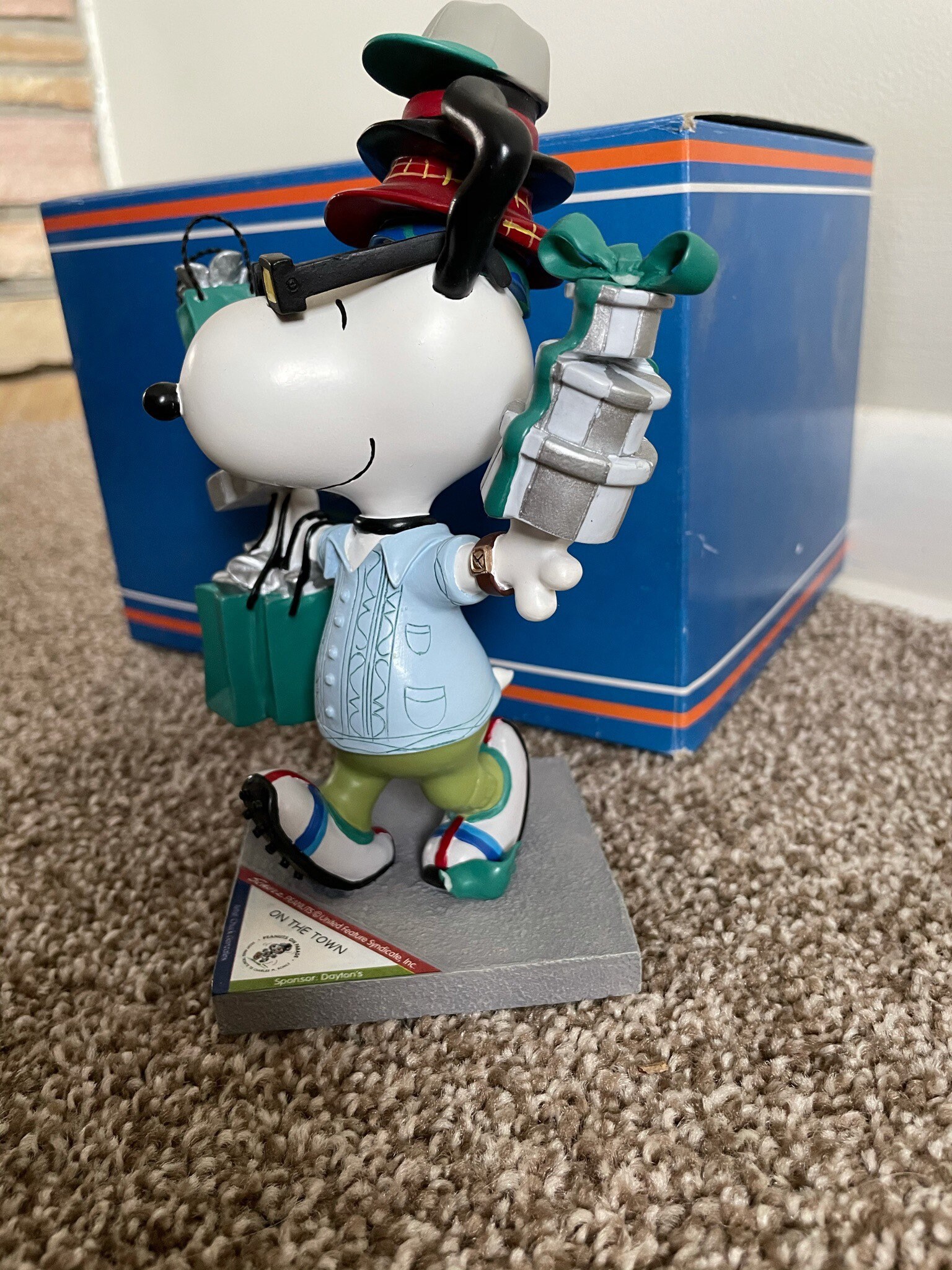 Snoopy Collectible Figurine on the Town Etsy