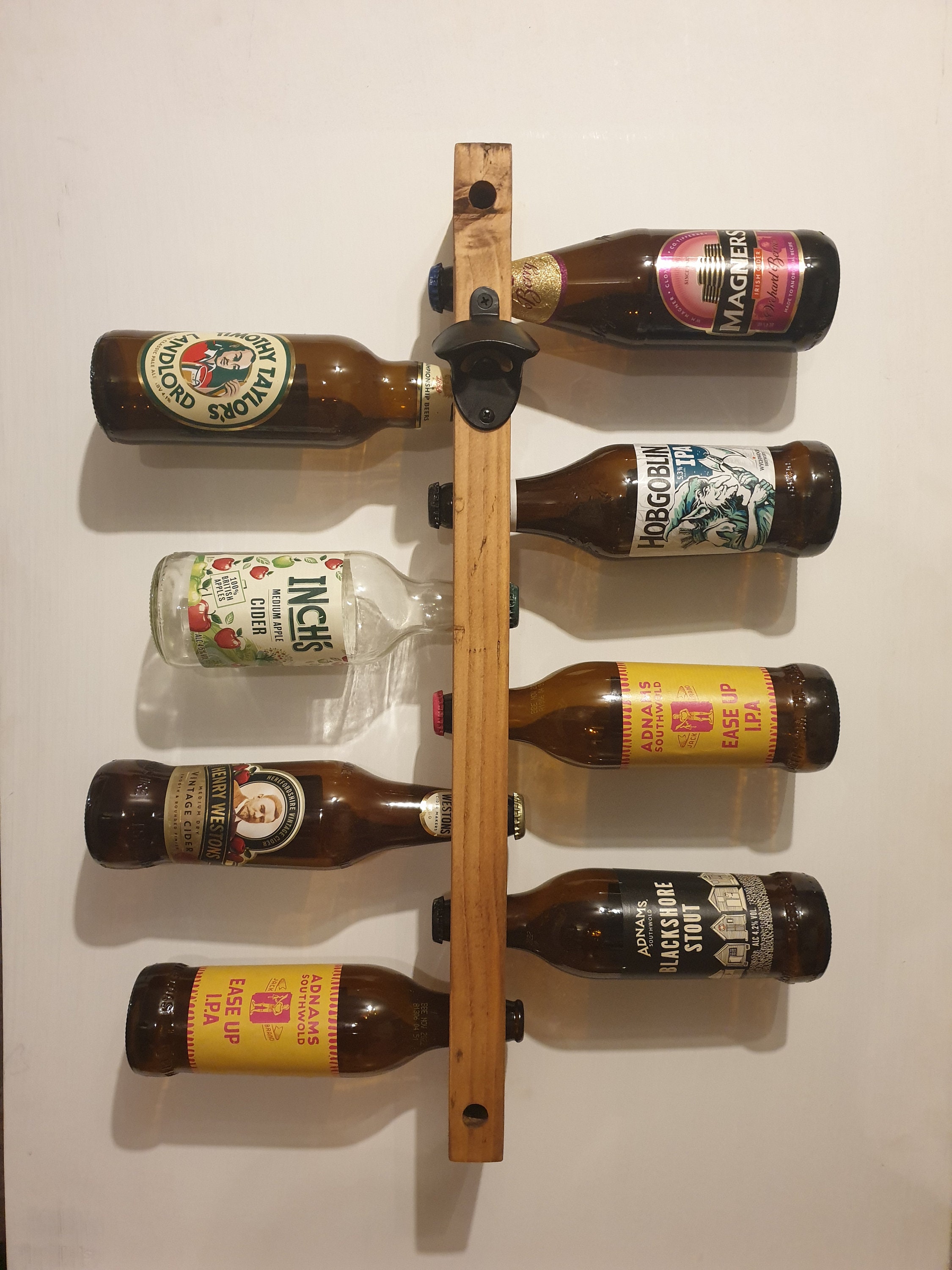 Beer Bottle Wall Rack / Beer Rack / Wooden Rack / Bottle Rack / Beer Bottle Display / Wooden
