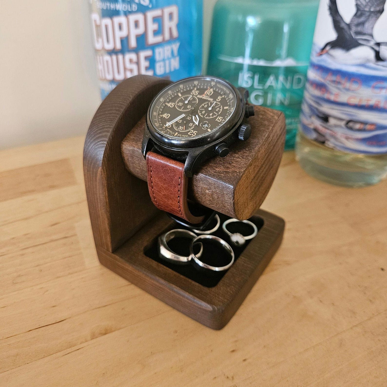 Ring Tray Watch Stand / Wooden Watch Stand / Rustic Watch Stand ...