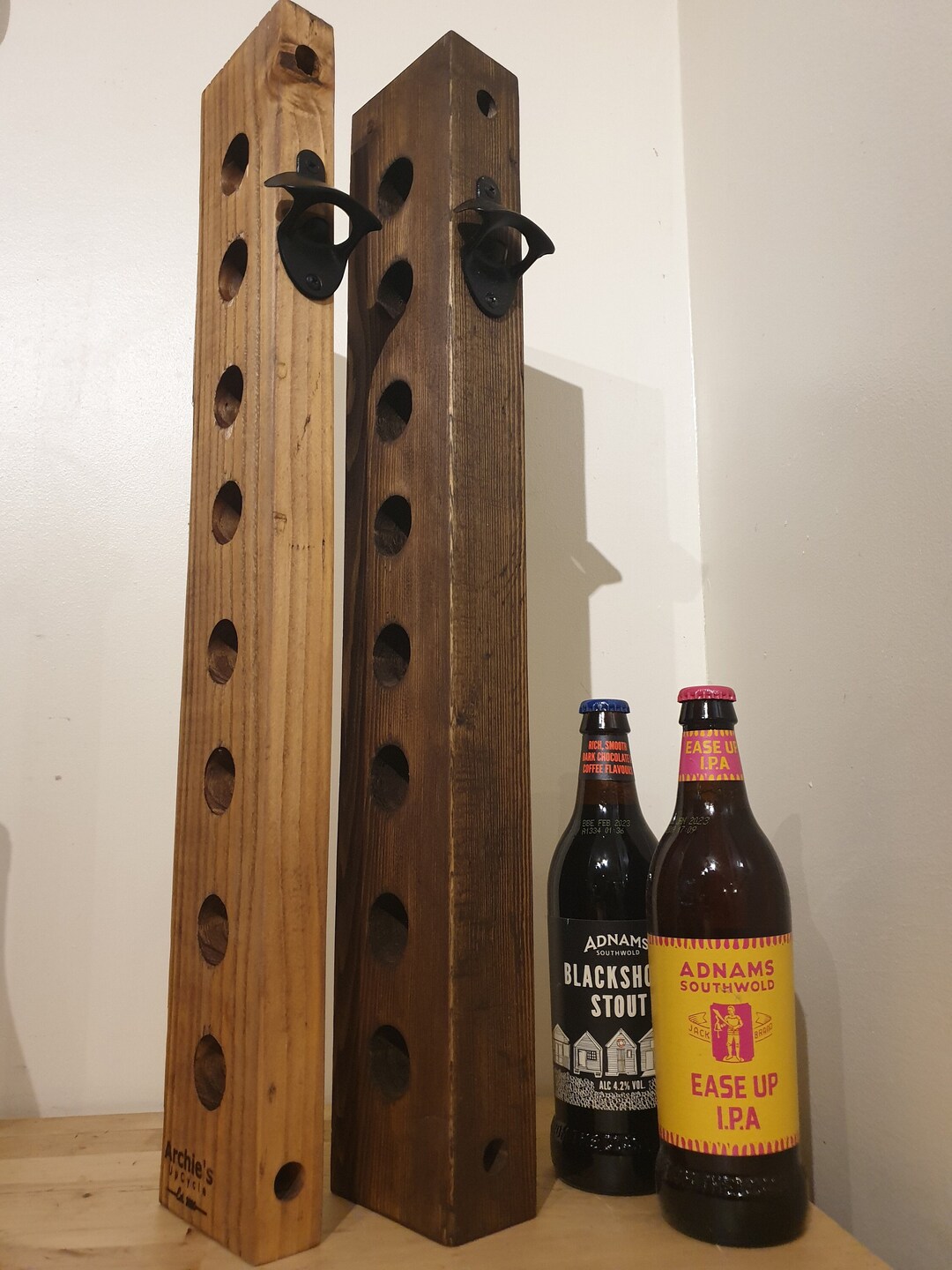 Beer Bottle Wall Rack / Beer Rack / Wooden Rack / Bottle Rack / Beer