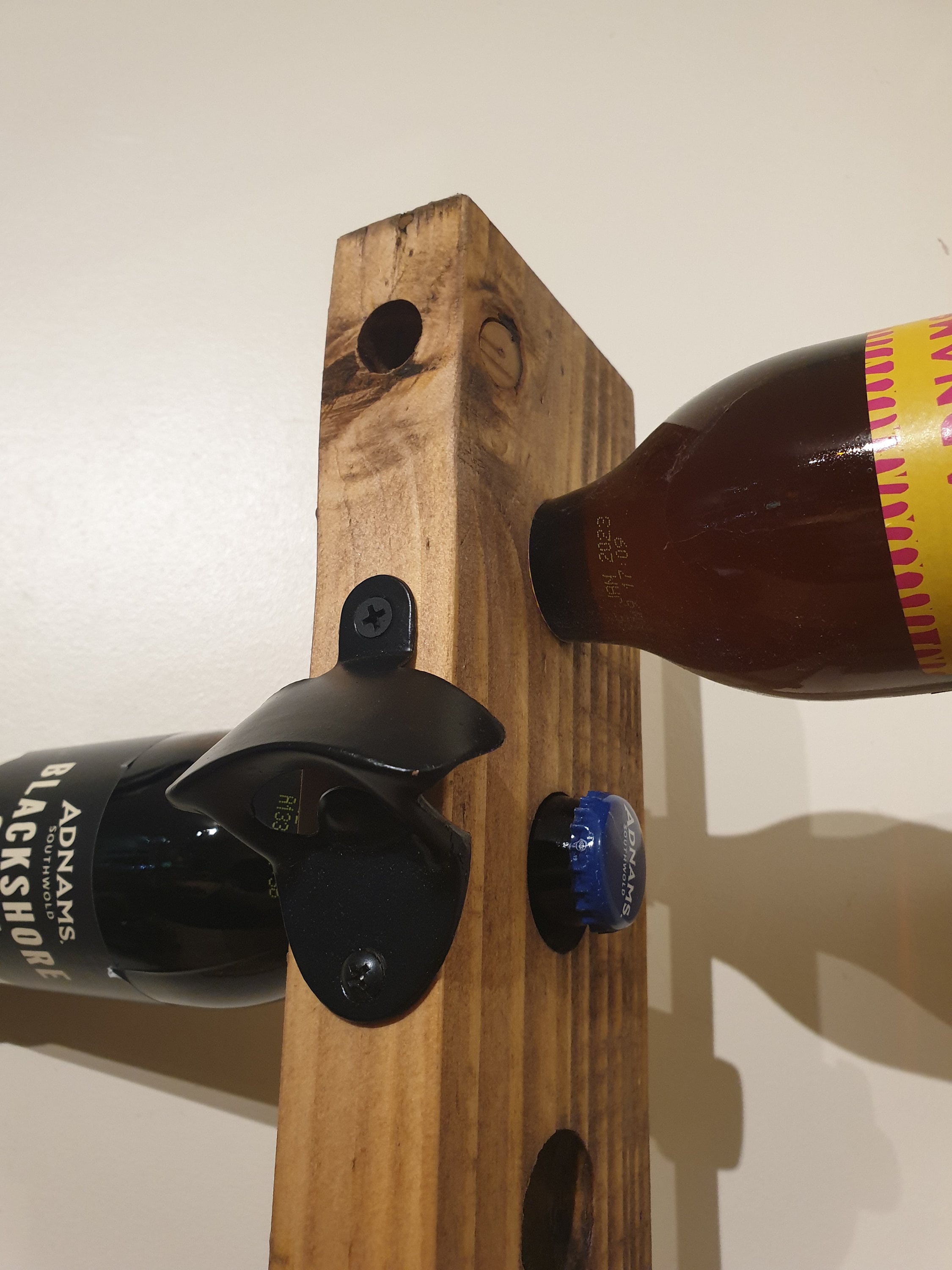 Beer Bottle Wall Rack / Beer Rack / Wooden Rack / Bottle Rack / Beer Bottle Display / Wooden