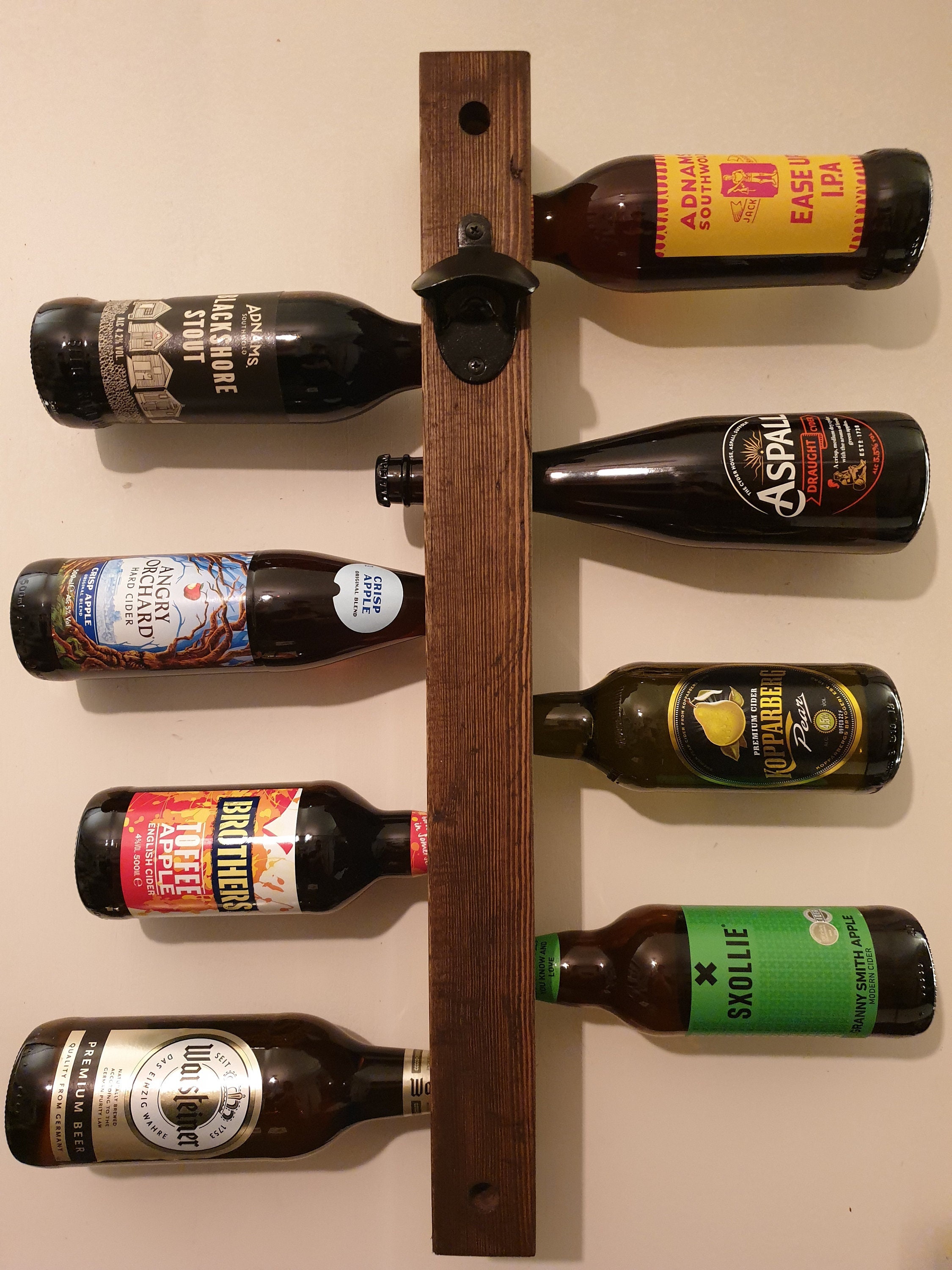 Beer Bottle Wall Rack / Beer Rack / Wooden Rack / Bottle Rack / Beer