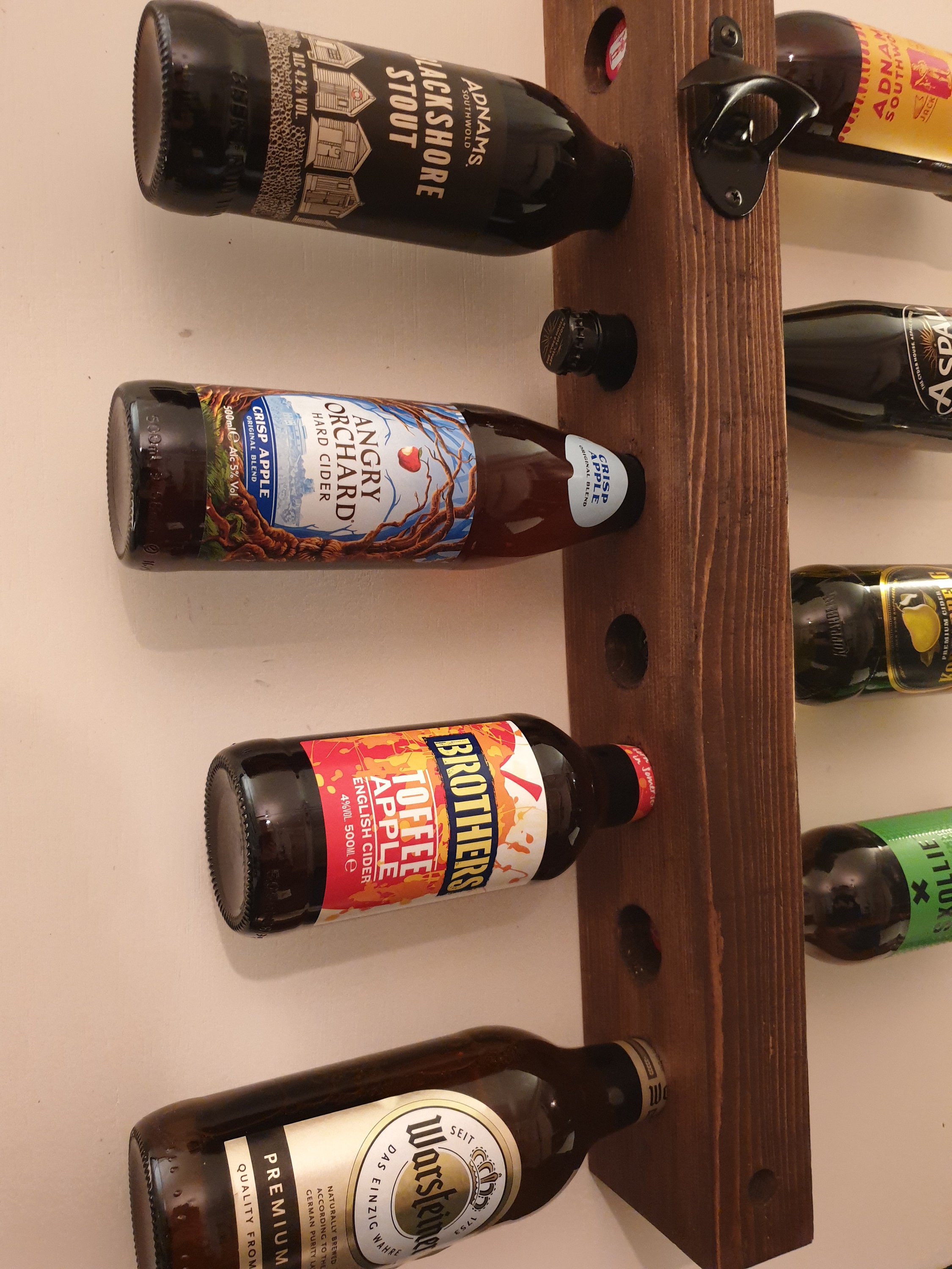 Beer Bottle Wall Rack / Beer Rack / Wooden Rack / Bottle Rack Etsy UK