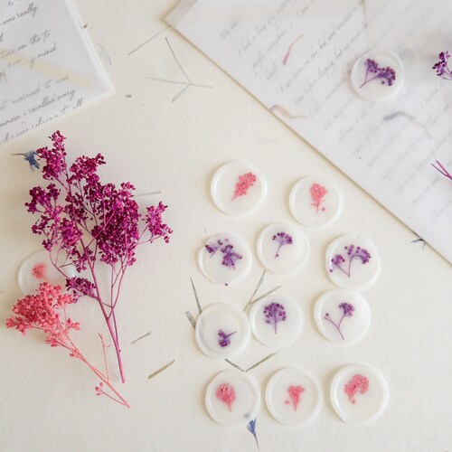 Pressed Flower Seals Stickers Self Adhesive Wax Seals Flower Etsy